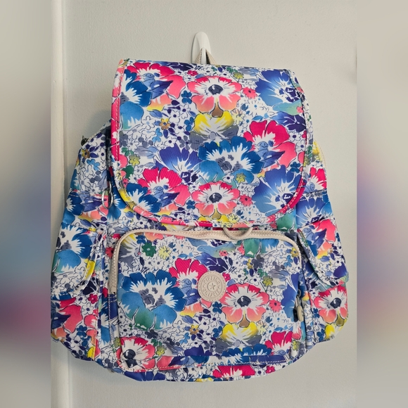 Kipling Floral Ravier Backpack Color 627 In Bloom - Picture 5 of 6